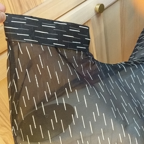 Sheer flocked nylon organza true vintage 1950s shirtwaist dress size M/L - Picture 12 of 17